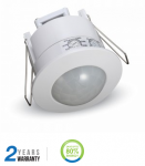 IR judesio daviklis, įleidžiamas, 360&deg;, baltas