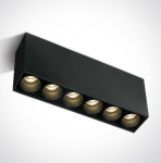 15W LED lubų &scaron;viestuvas, juodas, 3000K