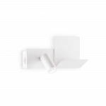 4,5W LED sieninis &scaron;viestuvas su skaitymo lempute KOMODO, baltas, 3000K