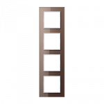 Keturių pozicijų apdailos rėmelis A CREATION, stiklinis, mocha sp.