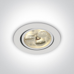 3x1W LED įleidžiamas pakreipiamas &scaron;viestuvas, baltas, 6000K