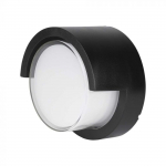 12W LED sieninis &scaron;viestuvas, juodas, 3000K, IP65