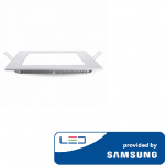 18W LED įmontuojama panelė SAMSUNG LED chip, premium V-TAC, kvadratinė, 6400K (&scaron;altai balta)