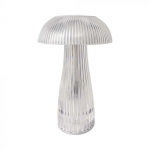 1W LED įkraunamas stalinis &scaron;viestuvas, skaidrus, 3000/6000K, dimeriuojamas