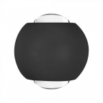 2W LED sieninis &scaron;viestuvas, juodas, 4000K, IP54