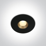 8W LED įleidžiamas &scaron;viestuvas, juodas, 3000K
