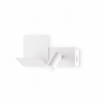 4,5W LED sieninis &scaron;viestuvas su skaitymo lempute KOMODO, baltas, 3000K