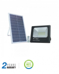 50W LED prožektorius su saulės baterija. 4000K (dienos &scaron;viesa), juodas,