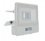 10W LED prožektorius V-TAC, baltu korpusu, 4000K, su judesio davikliu
