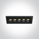 12W LED įleidžiamas &scaron;viestuvas, juodas, 3000K