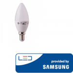 7W LED lemputė V-TAC, E14, žvakės formos, 3000K (&scaron;iltai balta), SAMSUNG LED chip