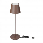 1,5W LED įkraunamas stalo &scaron;viestuvas, rūdžių sp., 3000K, dimeriuojamas, IP54