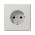 Ki&scaron;tukinis lizdas JUNG, su apsauga nuo vaikų, &scaron;viesiai pilkas