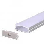 LED pavir&scaron;inis profilis su dangteliu ir užbaigimais, sidabro sp., 2m