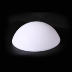 3W LED &scaron;viestuvas, pusiau apvalus, RGB, D:50x26cm
