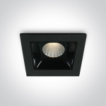 2W LED įleidžiamas &scaron;viestuvas, juodas, 3000K