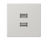 Dvigubas USB 2.0 lizdas, &scaron;viesiai pilkos sp., LS serija
