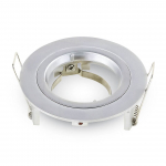GU10 lemputės rėmelis V-TAC, apvalus, sidabro sp., &Phi;95 x 32 mm
