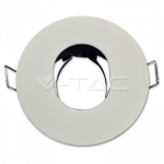 GU10 lemputės rėmelis V-TAC, matinis, baltas, apvalus