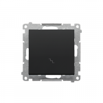 Perjungiklis, 1 kl., potinkinis, juodas matinis, IP20, Kontakt-simon, Simon55, TW6.01/149