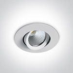 7W LED įleidžiamas pakreipiamas &scaron;viestuvas, baltas, 3000K