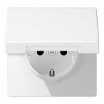 Ki&scaron;tukinis lizdas su įžeminimu ir dangteliu SCHUKO&reg; LS 1520 BFKL, matinis lakuotas, baltas