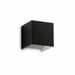 12W LED sieninis fasado &scaron;viestuvas ATOM, juodas, 3000K, IP54