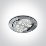 12W LED įleidžiamas pakreipiamas &scaron;viestuvas, aliuminio sp., 6000K