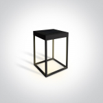 2,2W lauko &scaron;viestuvas su saulės baterija, juodas, 3000K, 30cm