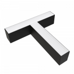 15W LED pakabinamo linijinio &scaron;viestuvo T formos sujungimas, juodas, 6000K