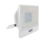 30W LED prožektorius V-TAC, baltu korpusu, 6500K, su judesio davikliu