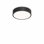 13W LED plafonas RAY, juodas, 3000/4000K, IP44