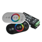 RGB LED juostos valdiklis su jutikliniu liečiamu nuotolinio valdymo pulteliu OPTONICA, baltas