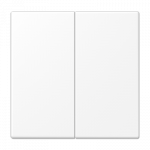 Dvigubo klavi&scaron;o jungiklis LS 990, matinis lakuotas, baltas