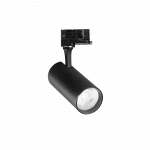 25W LED akcentinis &scaron;viestuvas į 3 fazių bėgelį FOX, juodas, 4000K