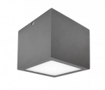 12,5W LED pavir&scaron;inis lauko &scaron;viestuvas KUBIK CEILING, juodas, 4000K, IP44