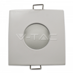 GU10 lemputės rėmelis V-TAC, kvadratinis, baltas, IP54