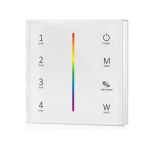 4 zonų RGB/RGBW LED juostų valdiklis  OPTONICA, baltas, RF 2.4GHz, 2xAAA baterijos