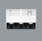 5W INSIGHT DARK LIGHT &scaron;viestuvas į magnetines sistemas, 3000K, baltas