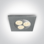 3x1W LED įleidžiamas &scaron;viestuvas, aliuminio sp., 3000K