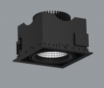 36W LED įleidžiamas &scaron;viestuvas SWING, juodas, 4000K