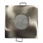 GU10 lemputės rėmelis V-TAC, kvadratinis, nikelio sp., IP54