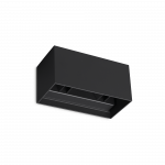 25W LED sieninis fasado &scaron;viestuvas ATOM, juodas, 3000K, IP54