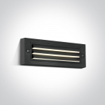 6W LED pavir&scaron;inis fasado &scaron;viestuvas, antracito sp., 3000K