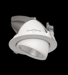 18,4W įleidžiamas pakreipiamas &scaron;viestuvas ANGLE, juodas, 3000K, IP44, 53,2&deg;, DALI