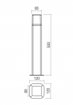 13W LED pastatomas lauko &scaron;viestuvas VOLT, rūdžių sp., 3000K, IP54, 90609