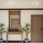 Užglaistomas GU10 lemputės rėmelis, baltas