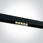 12W linijinis &scaron;viestuvas į magnetines sistemas ONELIGHT MAXI, juodas, 3000K
