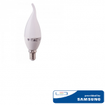 5.5W LED lemputė, E14, žvakės formos, 4000K, SAMSUNG LED chip