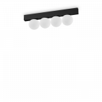 12W LED pavir&scaron;inis &scaron;viestuvas PING PONG, juodas, 3000K